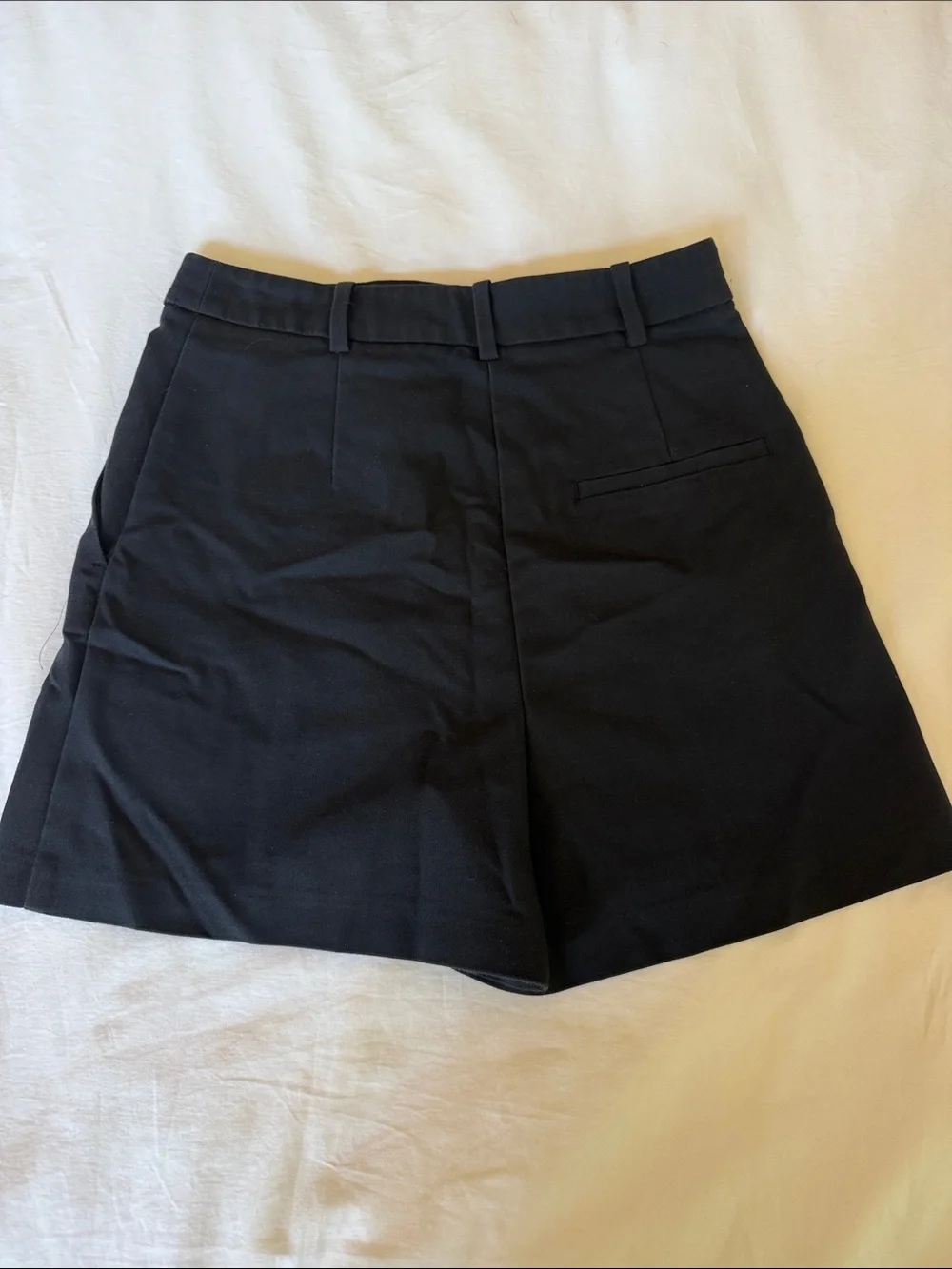 Zara Black High-Rise Button-Front Skort